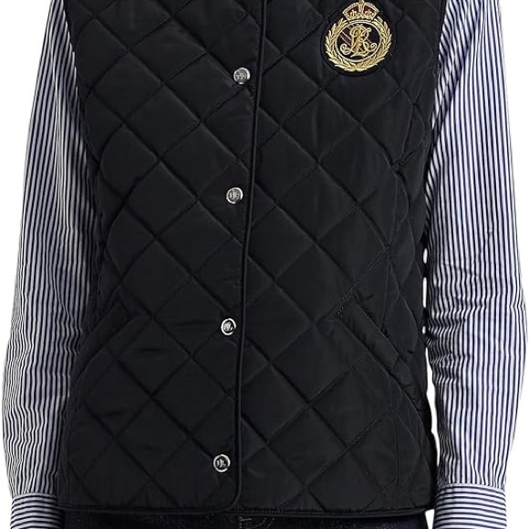 Lauren Ralph Lauren Women's Recycled Quilt Vest W Crest 23" - Picture 4 of 10